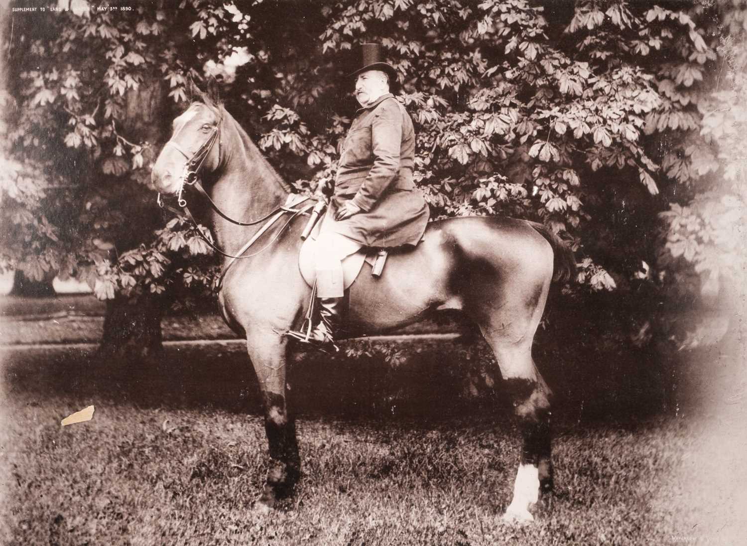 Lot 22 - Hunting Photograph Album. An album containing 52 large-format mounted photographic prints, c. 1890s