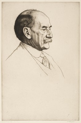 Lot 237 - Strang (William, 1859-1921). Thomas Hardy, O.M., 1920, etching