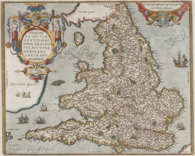 Lot 145 - England & Wales.Ortelius (Abraham), Angliae Regni Florentissimi nova descriptio..., 1598