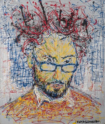 Lot 225 - Samuelian (Martin, 1976-). Self Portrait, acrylic on canvas