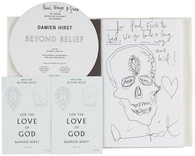 Lot 226 - Hirst (Damien). For the Love of God. The Making of the Diamond Skull, 2007, signed with drawing