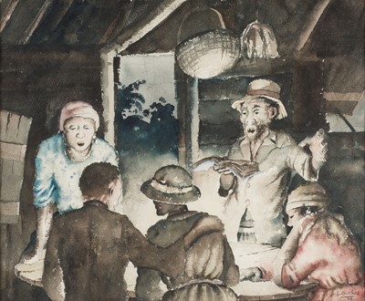 Lot 206 - Louison (Dermot, 1932-2022). Spiritual Meeting, Parish of St. Annes, Port of Spain, Trinidad, 1964
