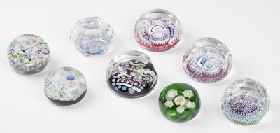 Lot 400 - Paperweights. A collection of glass paperweights