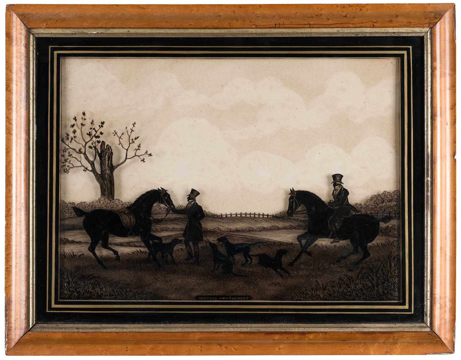 Lot 497 - Silhouette Pictures. The Meet; The Run; The Kill, circa 1820s