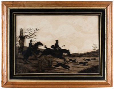 Lot 497 - Silhouette Pictures. The Meet; The Run; The Kill, circa 1820s