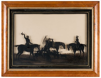 Lot 497 - Silhouette Pictures. The Meet; The Run; The Kill, circa 1820s