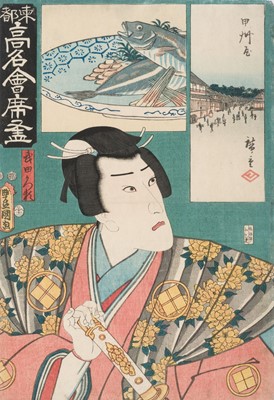 Lot 138 - Toyokuni III & Hiroshige I (豊国三代 広重初代). Actors from 'Famous Restaurants..., 1852