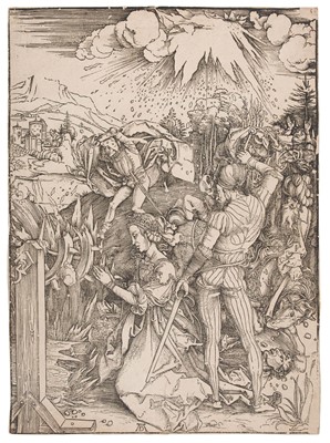 Lot 3 - Durer (Albrecht, 1471-1528). The Martyrdom of Saint Catherine, circa 1498, woodcut