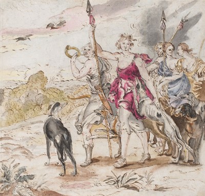 Lot 54 - Follower of Rubens, Diana and her Nymphs Departing for the Hunt, later 17th century