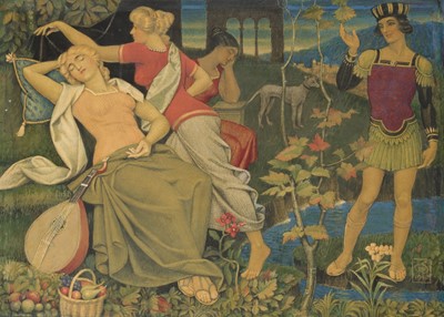 Lot 195 - Southall (Joseph Edward, 1861-1944). Cymon and Iphigenia, 1942