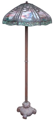 Lot 414 - Handel floor lamp. A 20th century floor lamp by the Handel Company
