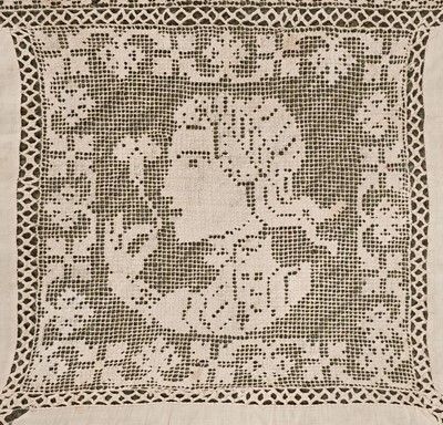 Lot 350 - Lace. A large panel of lacis lace and cutwork, Italy, probably late 16th century