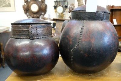 Lot 462 - Food storage. Two African food storage containers