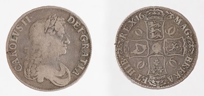 Lot 510 - Charles II (1660-1685). Crown 1673, V.QVINTO, third draped bust, fine