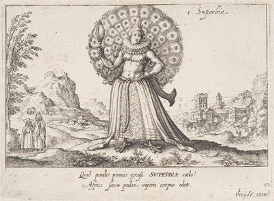 Lot 33 - Heyden (Jakob von der, 1590-1645). Superbia (Pride), from The Deadly Sins, engraving
