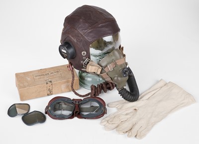 Lot 148 - Flying helmet. A WWII RAF C-Type pilot’s flying helmet