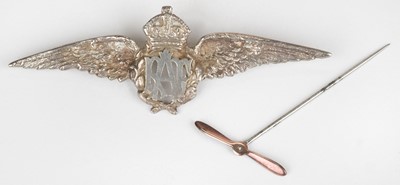 Lot 122 - Brooch. A WWI or interwar period RAF brooch and one other