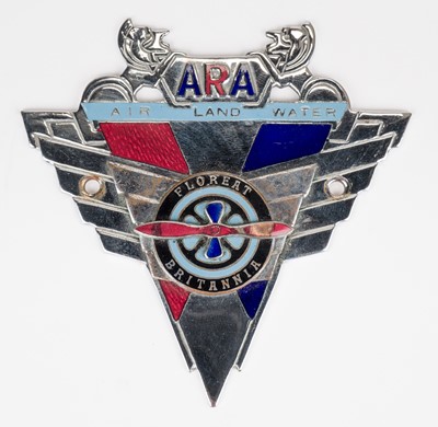 Lot 125 - Automobile Racing Association Car badge. A rare pre-WWII Union of Aero, Motoring & Nautical