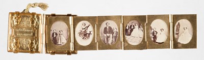 Lot 46 - Tom Thumb. Somebody's Luggage miniature locket photograph album, [New York, 1863]