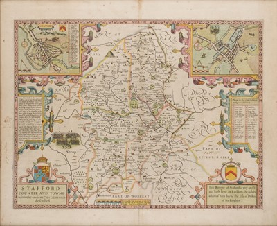 Lot 182 - Staffordshire. Speed (John), Stafford County and Towne..., circa 1627