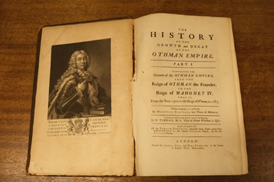 Lot 8 - Cantemir (Demetrius). The History of the Growth and Decay of the Othman Empire, 1734-35