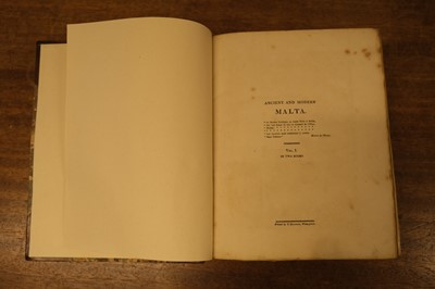 Lot 5 - Boisgelin (Louis de). Ancient and Modern Malta, 2 volumes in one, 2nd edition, 1805