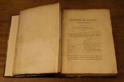Lot 5 - Boisgelin (Louis de). Ancient and Modern Malta, 2 volumes in one, 2nd edition, 1805