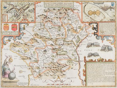 Lot 148 - Hertfordshire. Speed (John), Hartford Shire Described..., 1st edition [1611]