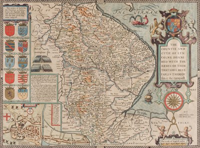 Lot 155 - Lincolnshire. Speed (John), The Countie and Citie of Lyncolne..., 1st edition [1611]