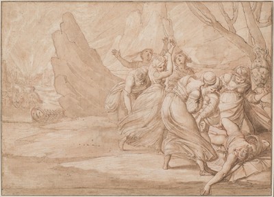 Lot 17 - Second School of Fontainebleau. Hecuba finding the body of her son Polydorus..., 1600