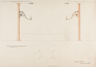 Lot 223 - Interior & Architectural Design. A collection of 11 drawings, 17th - 20th century