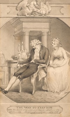 Lot 86 - Burney (Edward Francis, 1760-1848). Mr and Mrs Lovemore in The Way to Keep Him, 1792