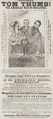 Lot 509 - Tom Thumb Handbill. General Tom Thumb! The American Man in Miniature, 1844