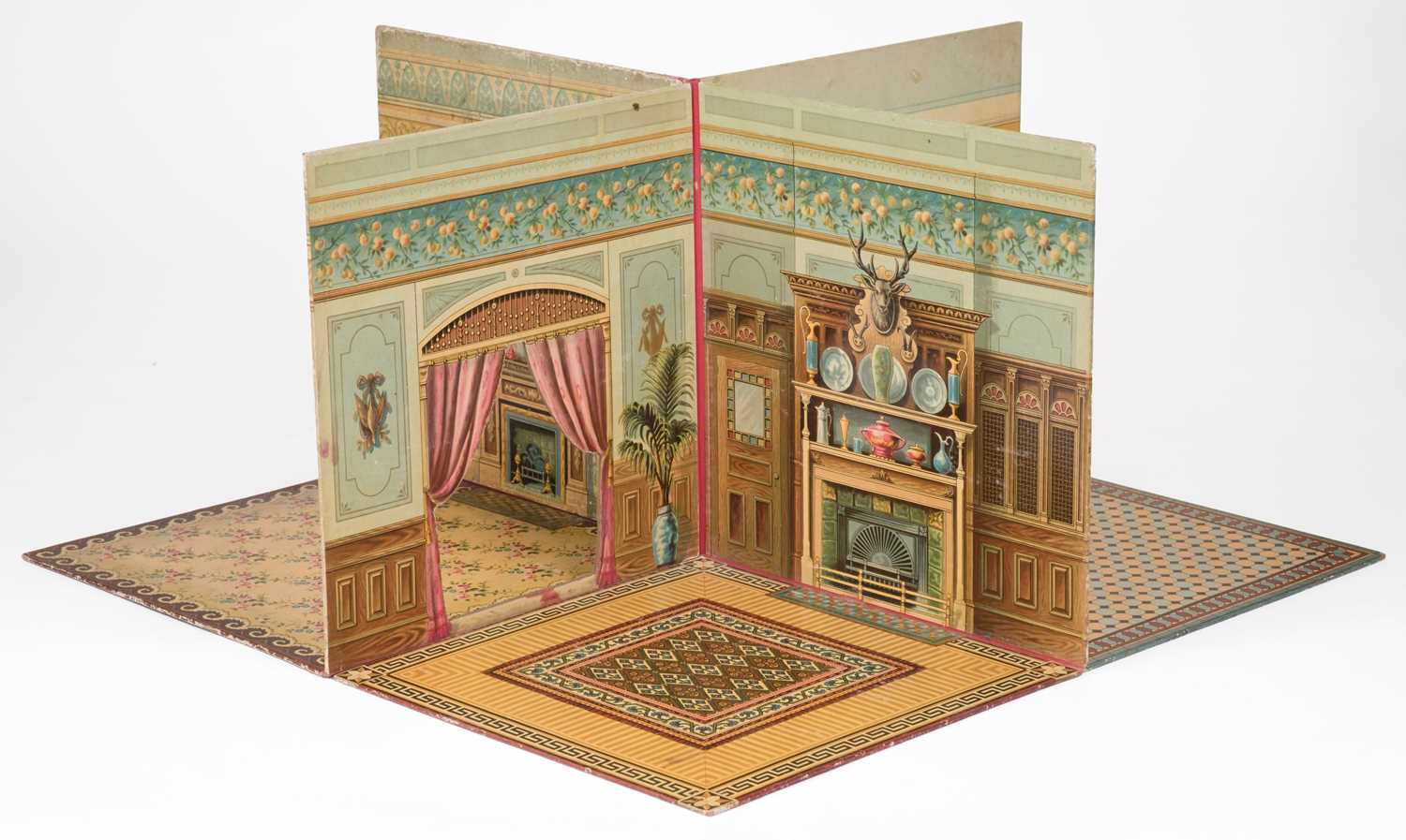 Lot 517 - Doll's House. [The New Folding Doll House], circa 1894, & other paper dolls and dolls' houses