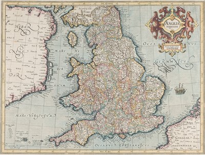 Lot 140 - England & Wales. Mercator (Gerard), Anglia Regnum, circa 1628
