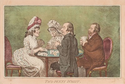 Lot 213 - Gillray (James). Two Penny Whist, H. Humphrey, Jany. 11th 1796