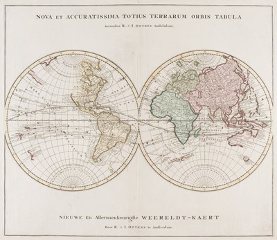 Lot 200 - World. Ottens (R. & J.), Nova et Accuratissima Totius Terrarum Orbis Tabula, circa 1739
