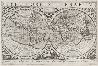 Lot 196 - World. Hondius (Jodocus), Typus Orbis Terrarum, Amsterdam, [1607 - 1621]