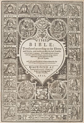 Lot 265 - Bible [English]. The Bible: Translated according to the Ebrew and Greeke, 1611