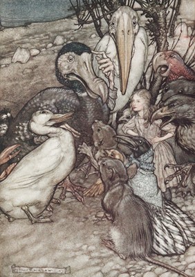 Lot 420 - Rackham (Arthur, illustrator). Aventures D'Alice au Pays des Merveilles, 1st edition in French, 1869