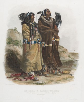 Lot 201 - Bodmer (Carl). Sih-Chida & Mahchsi-Karehde, Mandan Indians, 1841