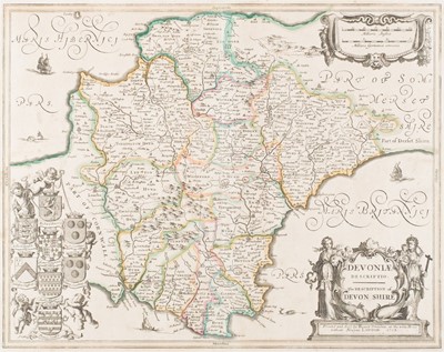 Lot 170 - Overton (Henry). Devoniae Descriptio. The Description of Devon Shire, 1713