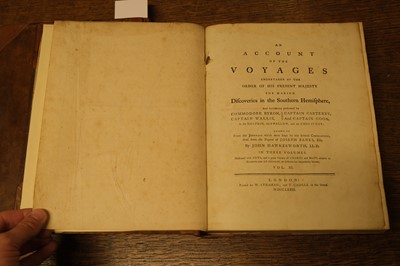 Lot 14 - Hawkesworth (John). An Account of the Voyages, 3 vols, 2nd edition, 1773