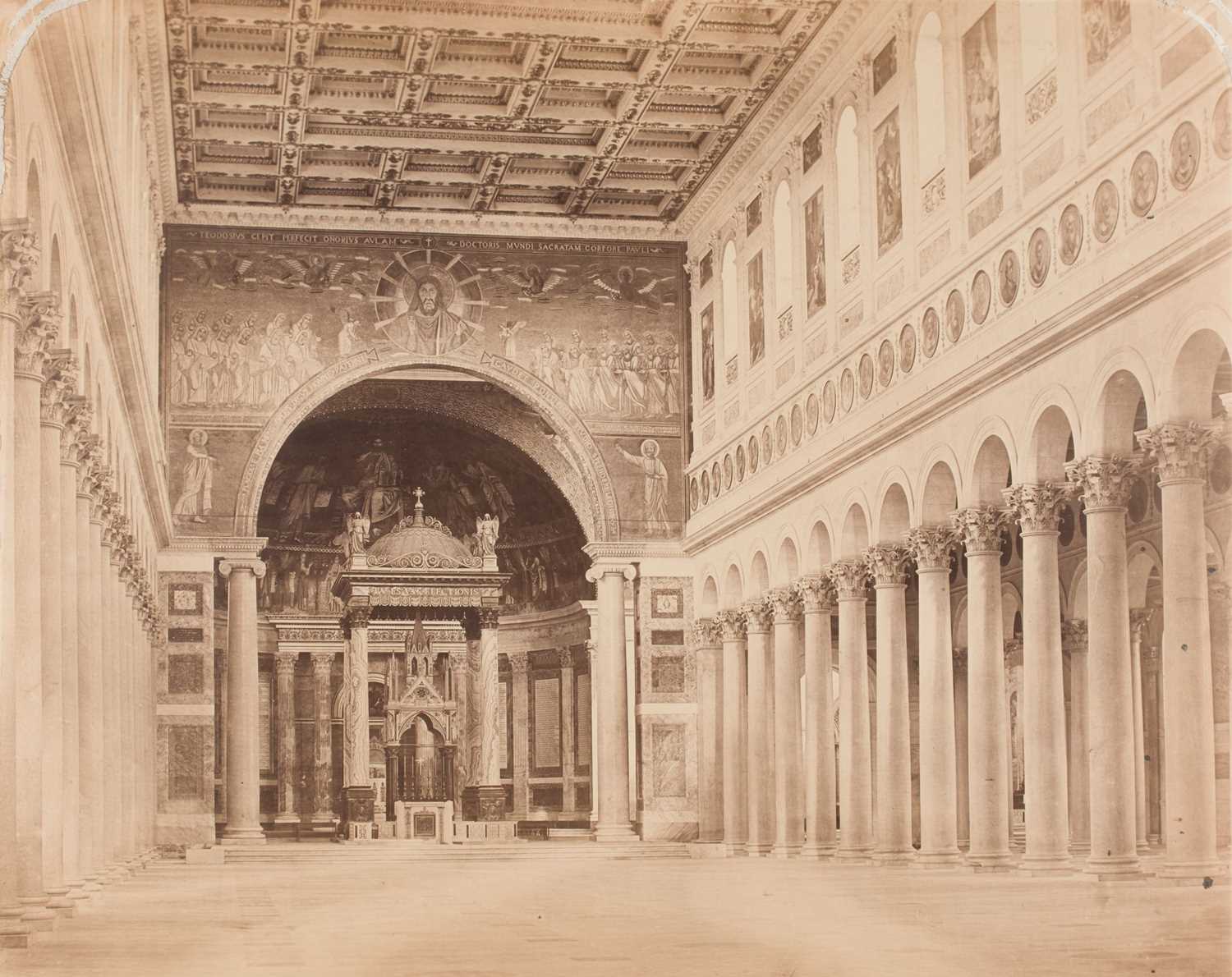 Lot 32 - Ninci (Giuseppe, 1823-1890). Arch of Septimus-Severus [and] St. Paul’s Basilica, Rome, c. 1865