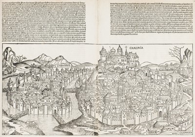 Lot 175 - Schedel (Hartmann). Cracovia [and] Nissa, 1493