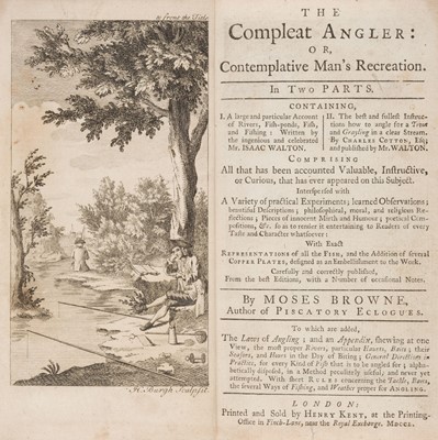 Lot 111 - Walton (Isaac & Cotton, Charles). The Compleat Angler, 1st Moses Brown edition, 1750
