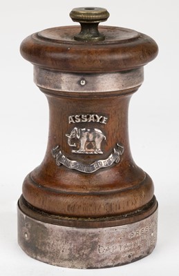 Lot 427 - Highlanders. A Victorian pepper grinder presented by Captain Rutherford Clark, 1893