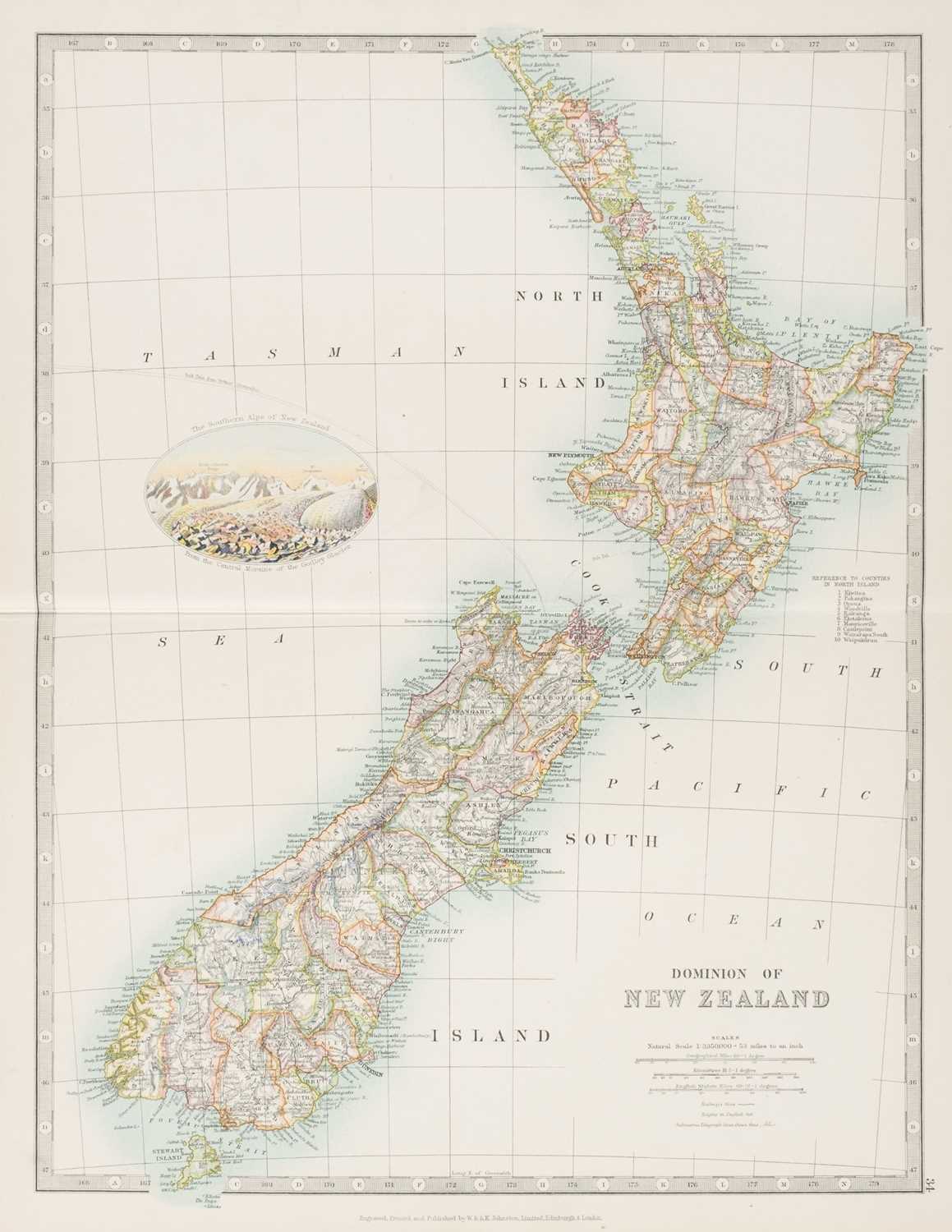 Lot 16 - Johnston (W. & A.K. publishers). The Handy Royal Atlas of Modern Geography, 1914