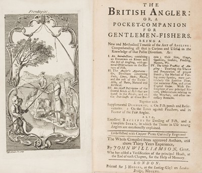 Lot 113 - Williamson (John). The British Angler: or, a Pocket-Companion for Gentlemen-Fishers, 1st ed., 1740