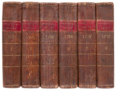 Lot 303 - Analytical Review. The Analytical Review, or History of Literature, vols. 21-26, pub. 1795-98